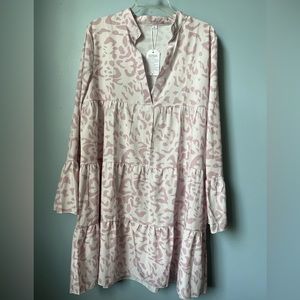 Soft pink and pale pink, dress, 36” length